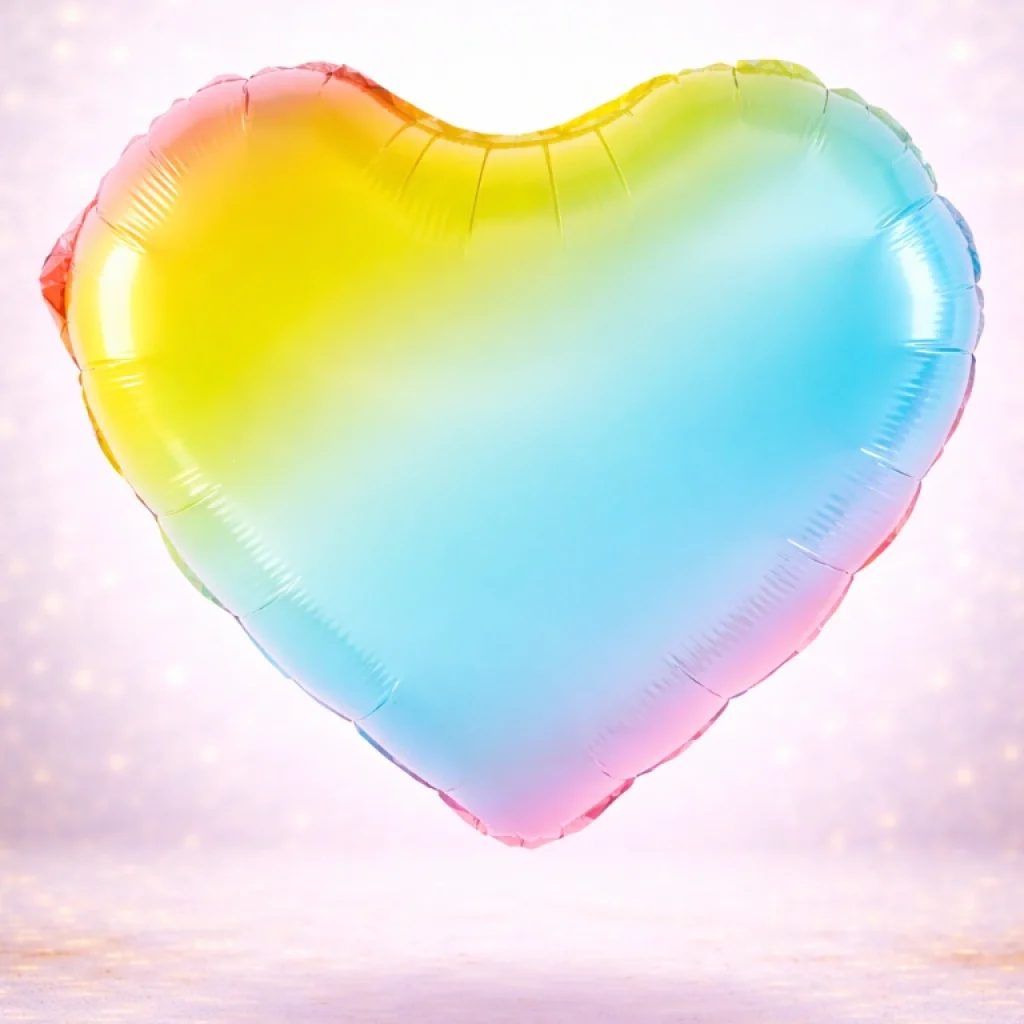 Folinis balionas "Colorful Heart"